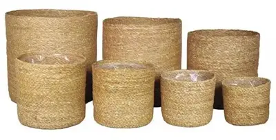 Floran Mand zeegras cilinder 18x17cm - afbeelding 1