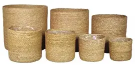 Floran Mand zeegras cilinder 18x17cm - afbeelding 1