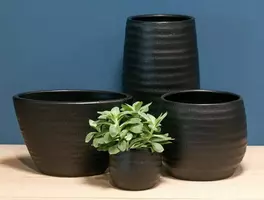 Floran Pot lena 14x11cm zwart mat - afbeelding 2