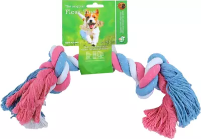 Floss-toy blauw/roze/wit, large.