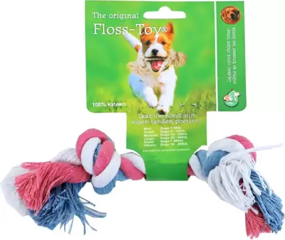 Floss-toy blauw/roze/wit, mini.