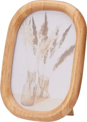 Fotolijst hout ovaal 0x0x18cm bruin