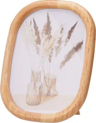 Fotolijst hout ovaal 0x0x21cm bruin