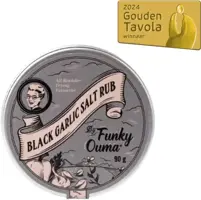 Funky Ouma Black garlic salt travel tin 90g - afbeelding 1