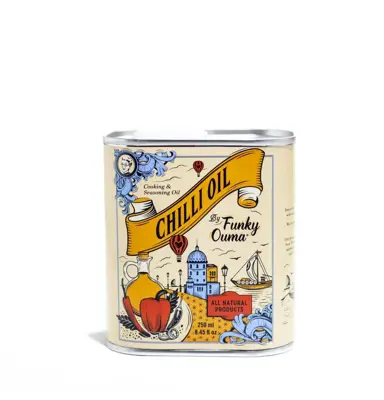 Funky Ouma Chilli oil tin 250ml - afbeelding 1