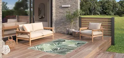 Garden Impressions buitenkleed naturalis 200x290cm palm leaf green - afbeelding 5