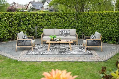 Garden Impressions stoel-bank loungeset decala teak look - afbeelding 7