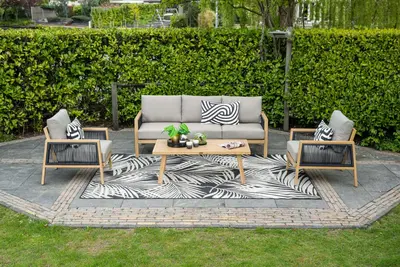 Garden Impressions stoel-bank loungeset decala teak look - afbeelding 8