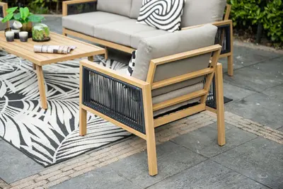 Garden Impressions stoel-bank loungeset decala teak look - afbeelding 22