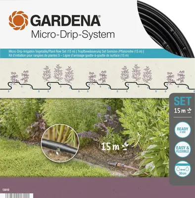 Gardena Micro-Drip-Bewatering gewassen/plantenrijen Set (15 m) - afbeelding 1