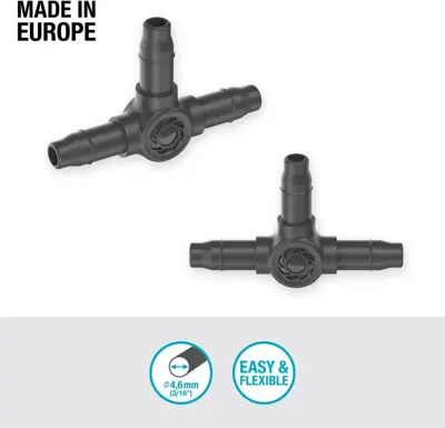 Gardena Micro Drip Systeem T-stuk 4,6 mm (3/16") - afbeelding 4