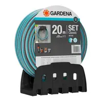 Gardena Wandhouder Set – Compleet met 20 m tuinslang, koppelstukken en tuinspuit - Slangdiameter: 13 mm - afbeelding 1