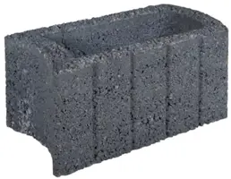 Gardenlux Beplantingselementen Ovalflor Zwart 40x21x20 cm - afbeelding 1