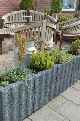 Gardenlux Beplantingselementen Ridgeflor Middel Zwart 40x30x25 cm - afbeelding 2