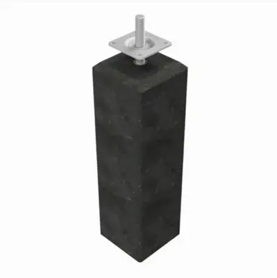 Gardenlux Betonpoer recht Antraciet 15x15x60 cm - afbeelding 1