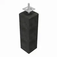 Gardenlux Betonpoer recht Antraciet 15x15x60 cm - afbeelding 1