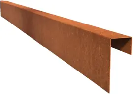 Gardenlux Cortenstaal U-profiel eenzijdig lange kant Cortenstaal 100x4,6x19,6x6,4 cm - afbeelding 1