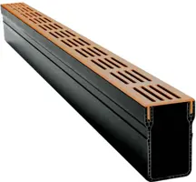 Gardenlux Garden Drain Designgoot Cortenstaal 100x6,5x10 cm - afbeelding 1