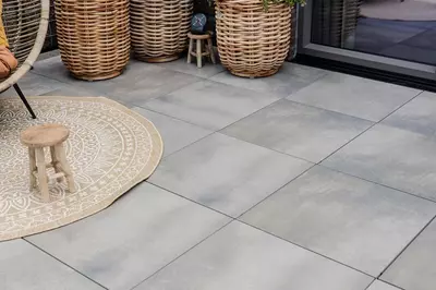 Gardenlux Keramische tegel ceramica terrazza Beton Light Grey  59,5x59,5x2 cm - afbeelding 3