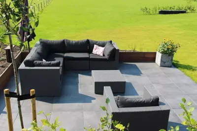 Gardenlux Keramische Tegels Cera3Line Lux & Dutch Square Uni Anthracite 90x90x3 cm - afbeelding 2