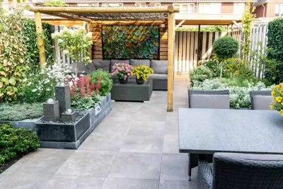Gardenlux Keramische Tegels Cera4Line Mento Concrete Taupe 60x60x4 cm - afbeelding 2