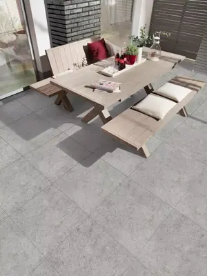 Gardenlux Keramische Tegels Ceramica Terrazza Gigant Silver Grey 59,5x59,5x2 cm - afbeelding 2