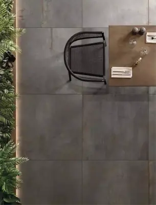 Gardenlux keramische tuintegel Cera4line Mento Corten Black 100x100x4 cm - afbeelding 2