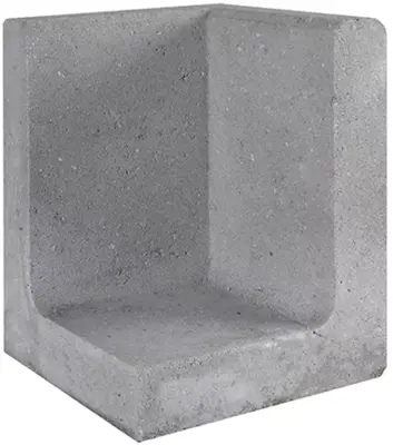 Gardenlux L-Element Hoek Grijs 30x30x40 cm