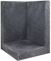 Gardenlux L-Element Hoek Zwart 40x40x60 cm - afbeelding 1