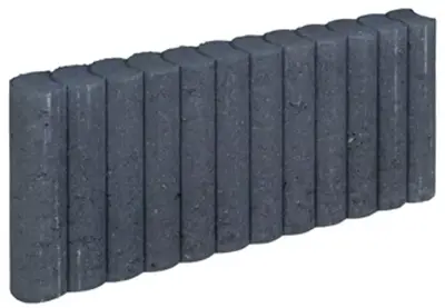 Gardenlux Mini Rondo Palissadebanden Zwart 6x25x50 cm - afbeelding 1