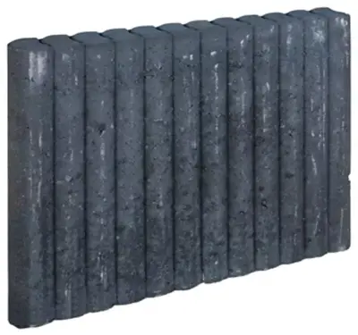 Gardenlux Mini Rondo Palissadebanden Zwart 6x40x50 cm - afbeelding 1