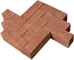 Gardenlux Oud Hollandse Stenen Dikformaat Zonder Vellingkant Roodbruin  21x7x8 cm - afbeelding 1