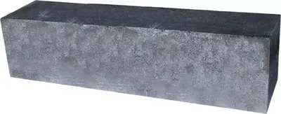 Gardenlux Palissade Block Grijs/ zwart 60x15x15 cm - afbeelding 1