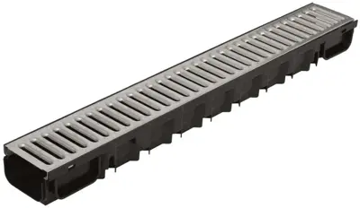 Gardenlux Top Drain met gegalvaniseerd stalen sleufrooster 2.0 100x13x8,5 cm - afbeelding 1