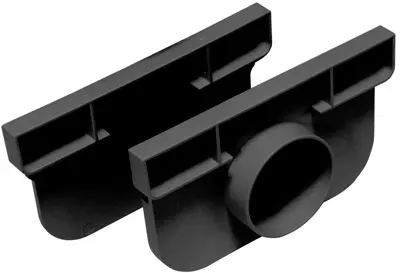 Gardenlux Top Drain set met 2 eindkappen, waarvan 1 met zijuitlaat mogelijkheid ø 50mm - afbeelding 1