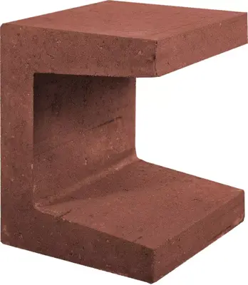 Gardenlux U-Element Corten/Bruin 40x40x50 cm - afbeelding 1