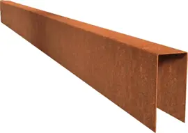 Gardenlux U-profiel Opsluitband 50 Cortenstaal 5x15x100 cm - afbeelding 1