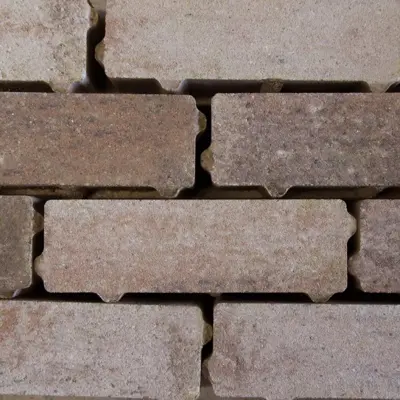 Gardenlux Waterpasserende Eco Bricks Geïmpregneerd Volkerak 7x21x8 cm - afbeelding 1