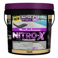Gator nitro x fijn taupe voegmortel 12,5 kg emmer - afbeelding 1