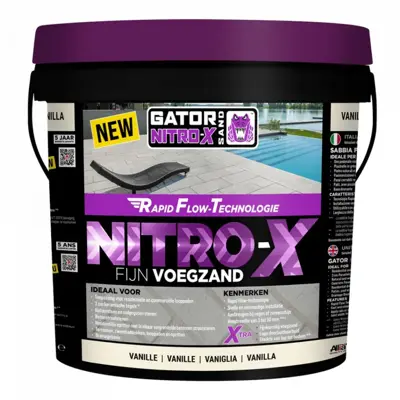 Gator nitro x fijn vanille voegmortel 12,5 kg emmer - afbeelding 1