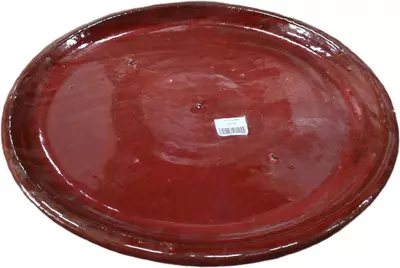 Geglazuurde schotel 41x6 cm rood - afbeelding 1