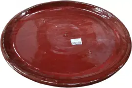 Geglazuurde schotel 41x6 cm rood - afbeelding 1
