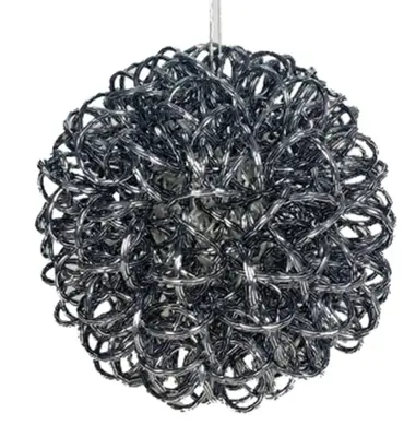 Gehlmann kerstverlichting aluminium hanglamp zwart 100LED warm wit 47cm - afbeelding 1