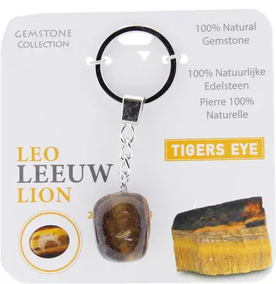Gemstone - Sleutelhanger - Sterrenbeeld - Leeuw - Tijgeroog