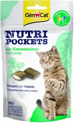GimCat Nutri Pockets met kattenkruid, 60 g