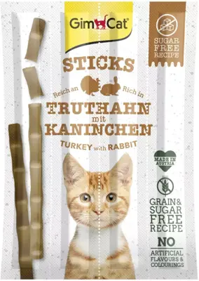 Gimcat Sticks kalkoen & konijn 4st