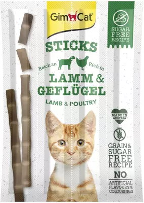 GimCat Sticks met lam & gevogelte, 4 stuks