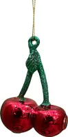 Glazen kerst ornament kersen 9.5cm rood kopen?