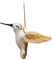 Glazen kerst ornament kolibrie 9.5cm parel kopen?