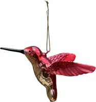 Glazen kerst ornament kolibrie 9.5cm rood kopen?
